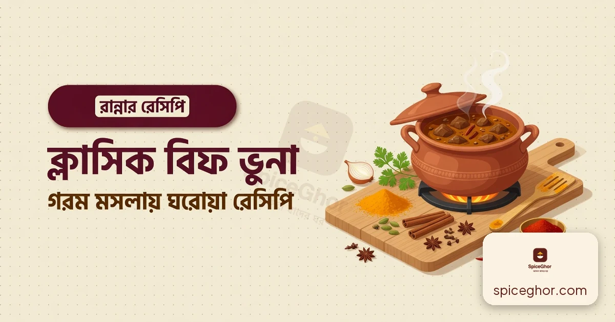 গরম মসলায় ক্লাসিক বিফ ভুনা — ঘরোয়া রেসিপি ও টিপস