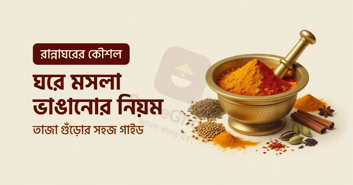 ঘরে মসলা ভাঙানোর নিয়ম: তাজা গুঁড়োর সহজ গাইড