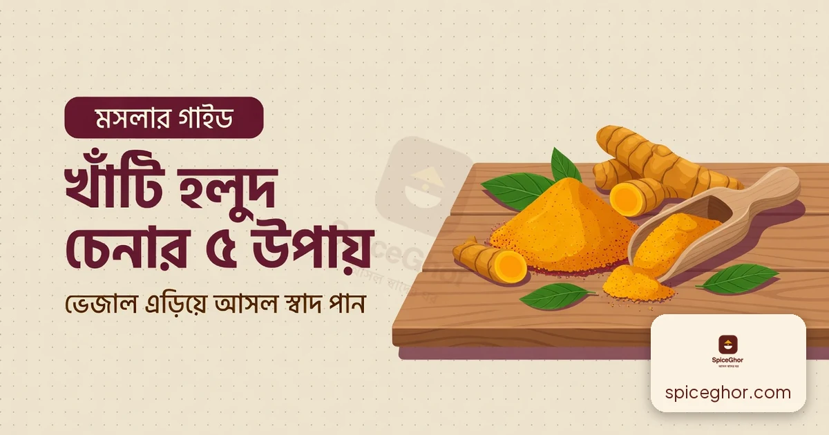খাঁটি হলুদ চেনার ৫ সহজ উপায় — ভেজাল এড়িয়ে আসল স্বাদ পান