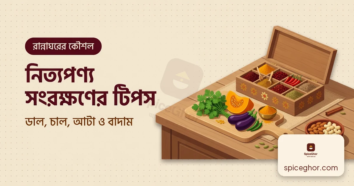 নিত্যপণ্যের ঘরোয়া টিপস — ডাল, চাল, আটা ও বাদাম তাজা রাখুন
