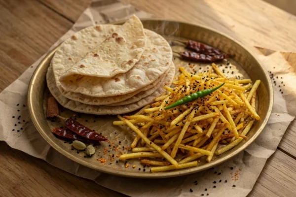 নরম রুটি ও মসলা আলু ভাজি — মুচমুচে ভাজা আলু — SpiceGhor